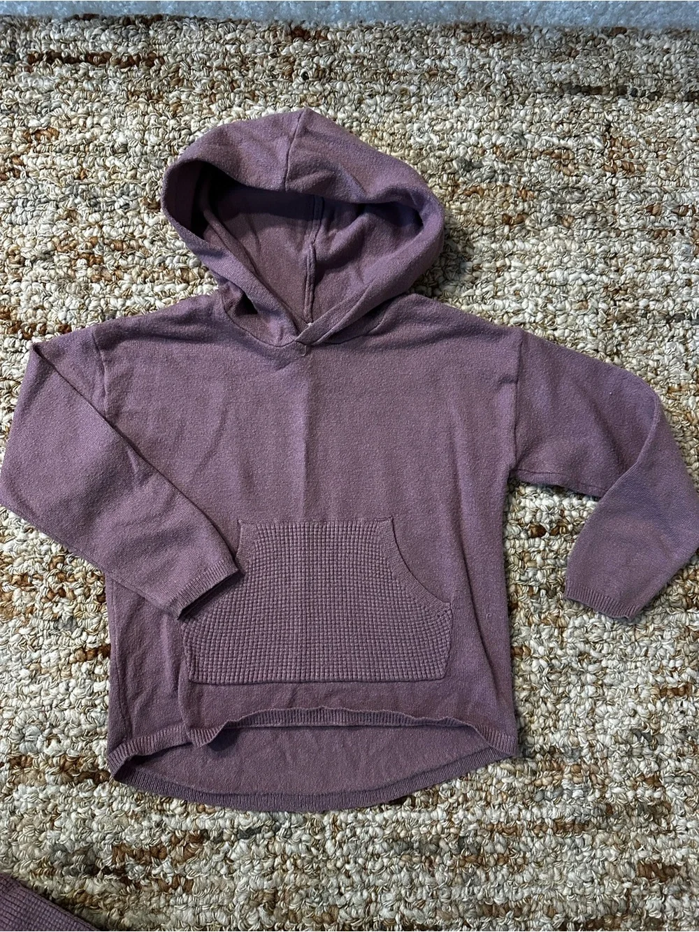 Children's Knit Hoodie & Leggings Set - Dusty Mauve